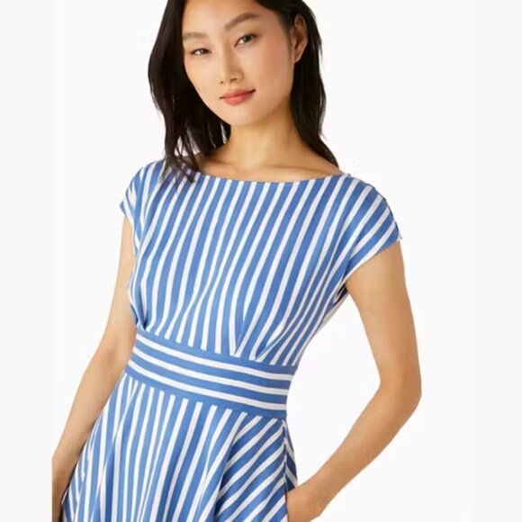Kate Spade Mini Ponte Dress Retro European Nautical Vacation Preppy Coquette M - Picture 2 of 10